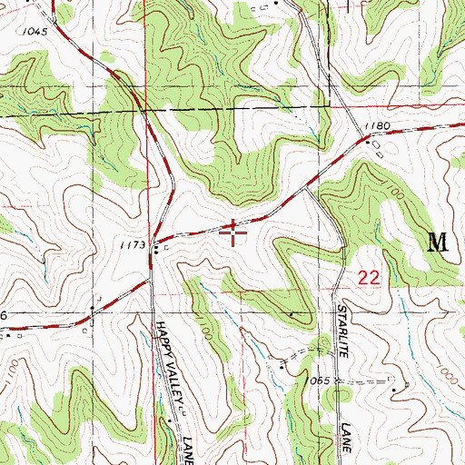 Topographic Map of Harris Ridge, WI