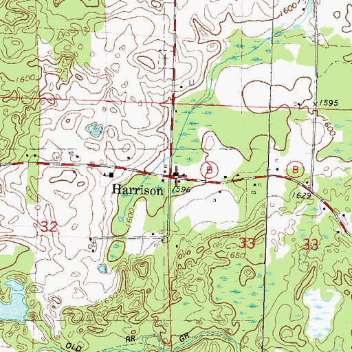 Topographic Map of Harrison, WI