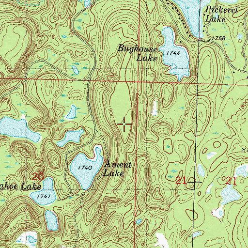 Topographic Map of Harrison Hills, WI