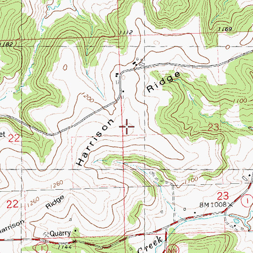 Topographic Map of Harrison Ridge, WI