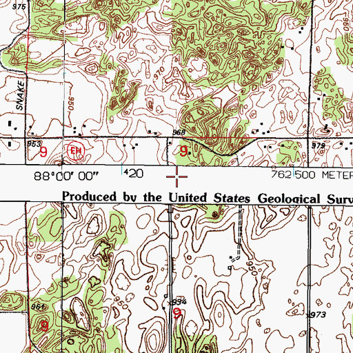 Topographic Map of Harrison School, WI