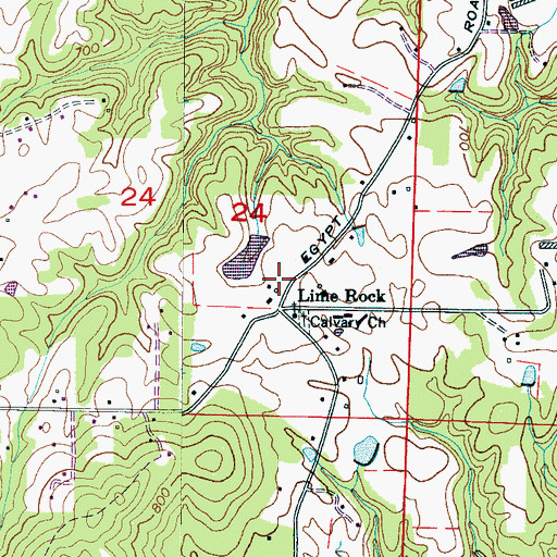 Topographic Map of Lime Rock, AL