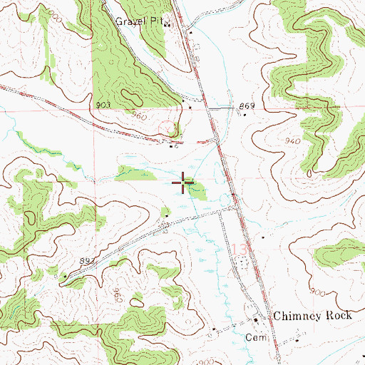 Topographic Map of Hawkinson Creek, WI