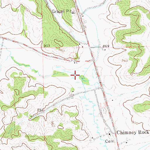 Topographic Map of Hawkinson Valley, WI