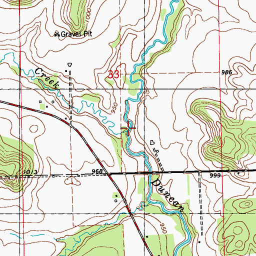 Topographic Map of Hay Creek, WI
