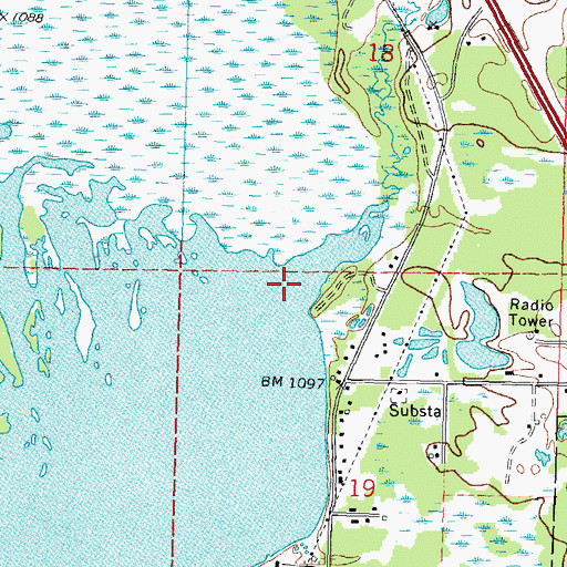 Topographic Map of Hay Meadow Creek, WI