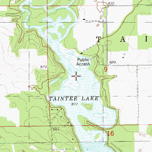 Topographic Map of Hay River, WI