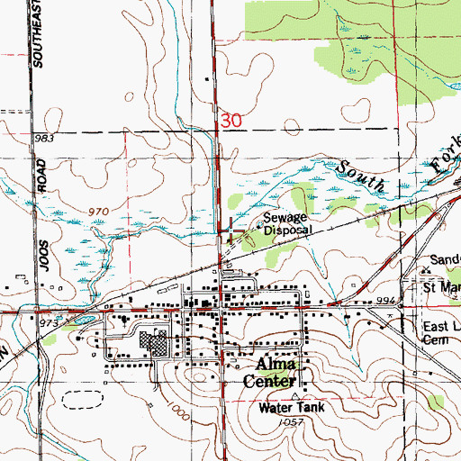 Topographic Map of Hayden Creek, WI