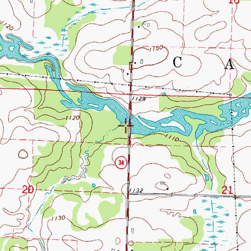 Topographic Map of Hayden Creek, WI