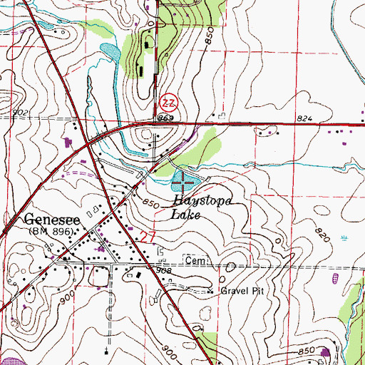 Topographic Map of Hayslope Lake, WI