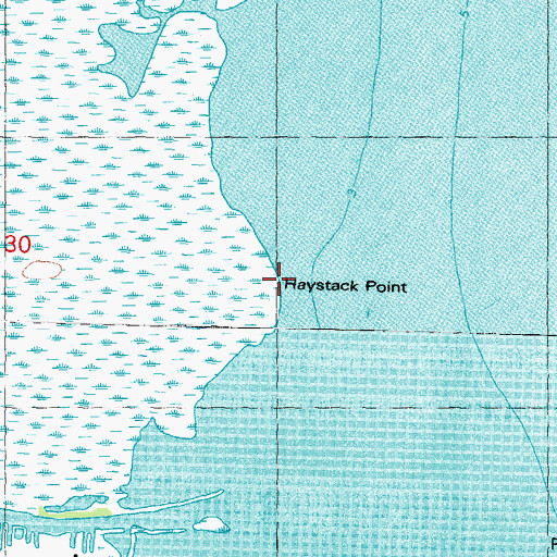Topographic Map of Haystack Point, WI