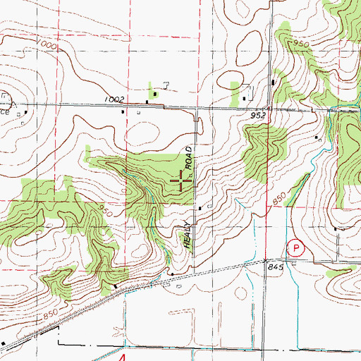 Topographic Map of Healy School, WI