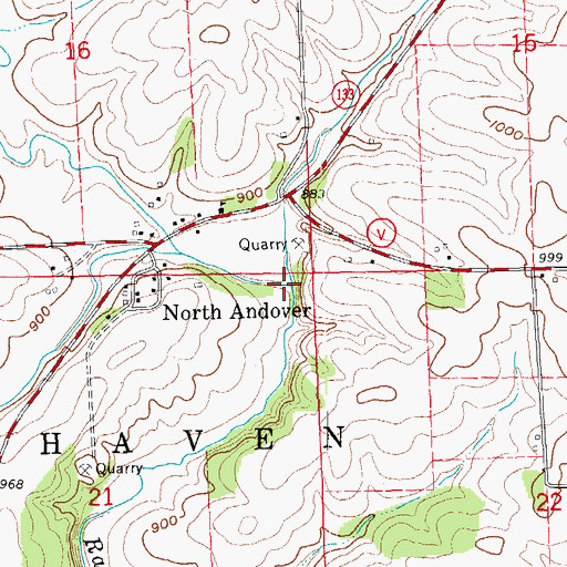 Topographic Map of Heiler Creek, WI