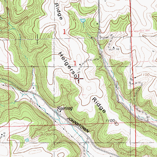 Topographic Map of Helgerson Ridge, WI