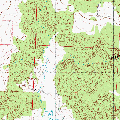 Topographic Map of Hemlock Draw, WI