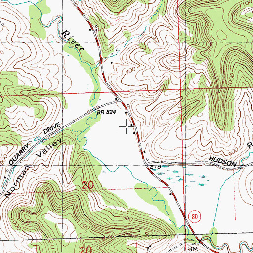 Topographic Map of Henrietta School (historical), WI