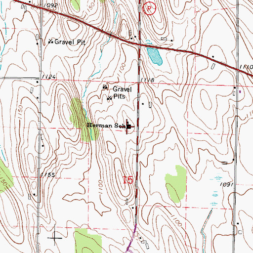 Topographic Map of Herman Elementary School, WI