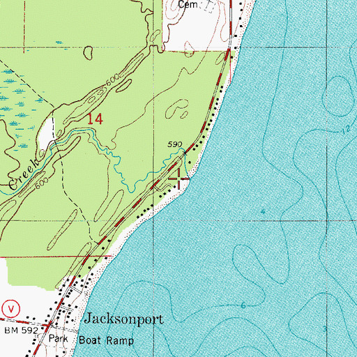 Topographic Map of Hibbard Creek, WI