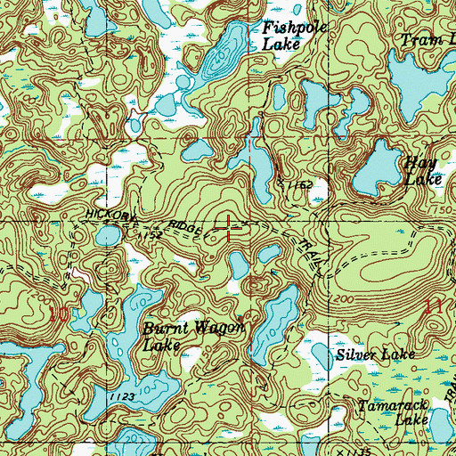 Topographic Map of Hickory Ridge Trail, WI
