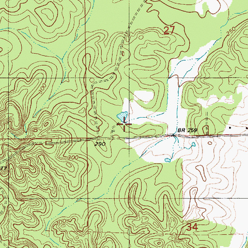 Topographic Map of Lum, AL