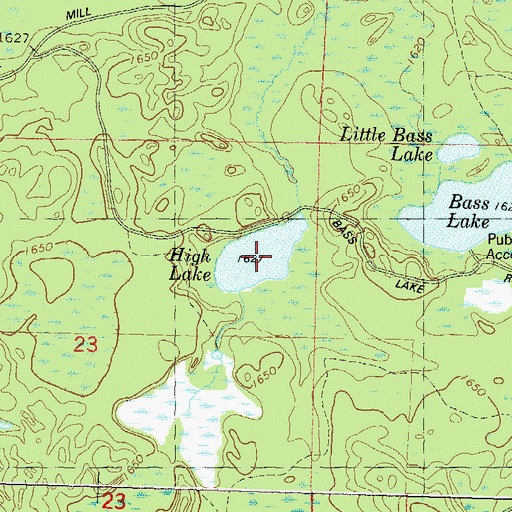 Topographic Map of High Lake, WI