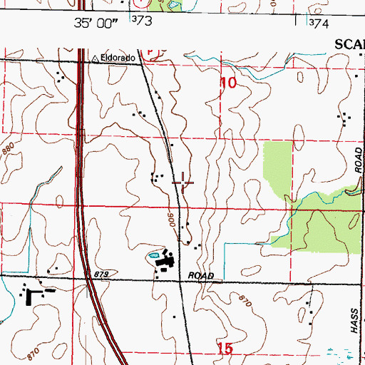 Topographic Map of High Ridge School, WI