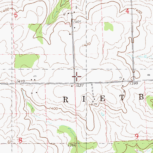 Topographic Map of Hoffman School, WI