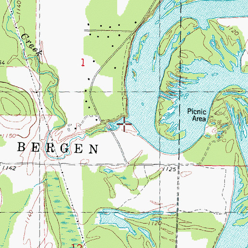 Topographic Map of Hog Creek, WI