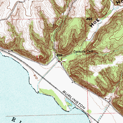 Topographic Map of Hog Hollow, WI