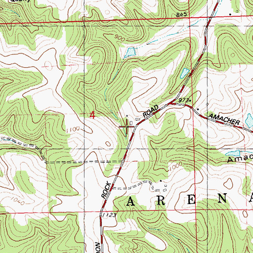Topographic Map of Hogan School, WI