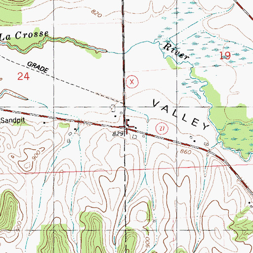 Topographic Map of Hohn School, WI