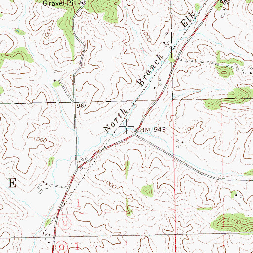 Topographic Map of Holman Valley, WI