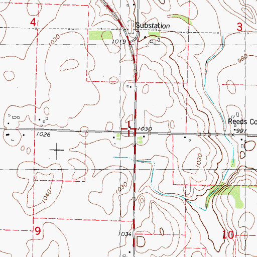 Topographic Map of Holmes School (historical), WI