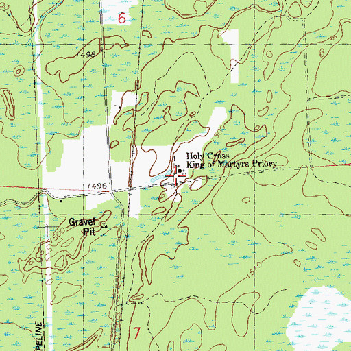 Topographic Map of Holy Cross King of Martyrs Priory, WI