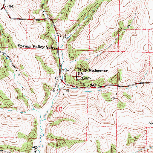 Topographic Map of Holy Redeemer Church, WI