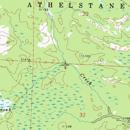 Topographic Map of Homestead Creek, WI