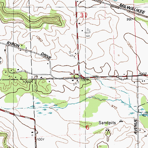 Topographic Map of Hopeville School, WI