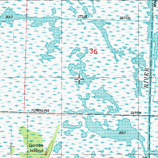 Topographic Map of Horicon Marsh, WI
