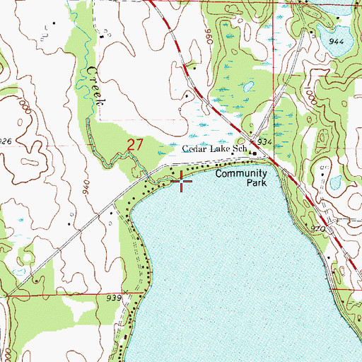 Topographic Map of Horse Creek, WI