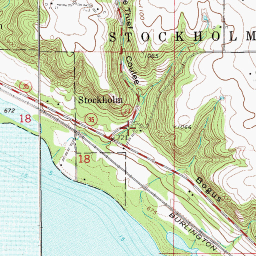 Topographic Map of Horse Thief Coulee, WI