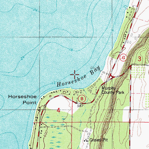 Topographic Map of Horseshoe Bay, WI