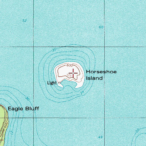 Topographic Map of Horseshoe Island, WI