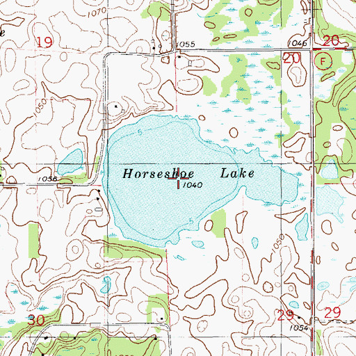 Topographic Map of Horseshoe Lake, WI
