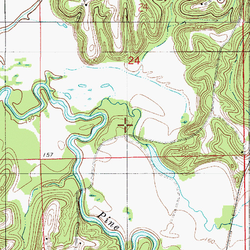 Topographic Map of McBrydes, AL