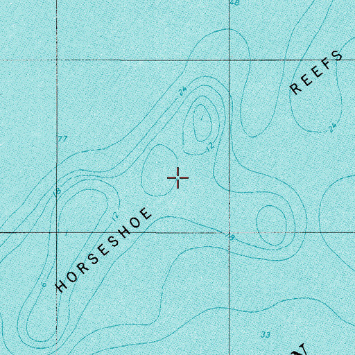 Topographic Map of Horseshoe Reefs, WI