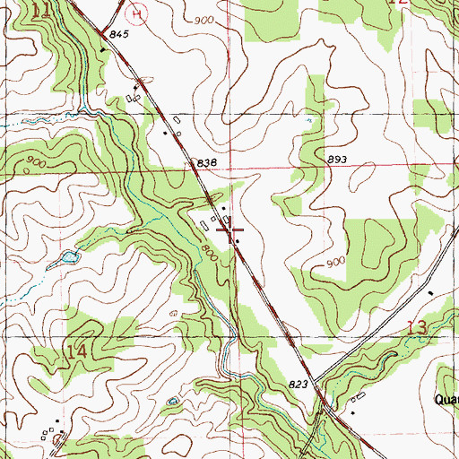 Topographic Map of Horswill School, WI
