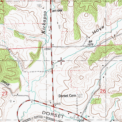 Topographic Map of Hoye Valley, WI