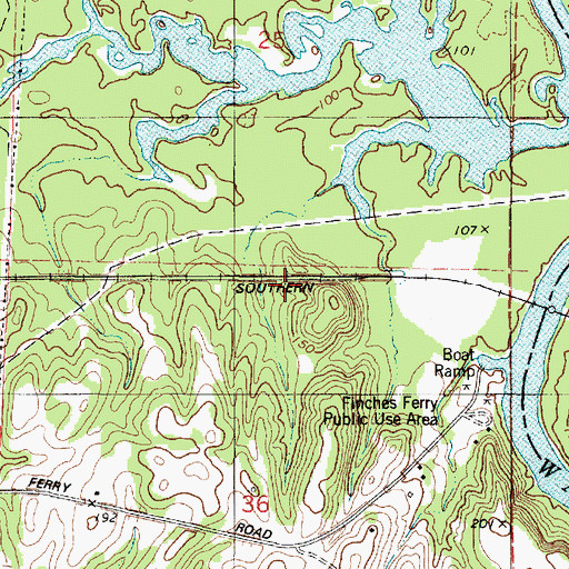 Topographic Map of McClure, AL