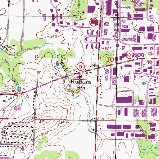 Topographic Map of Poplar Creek Elementary School, WI