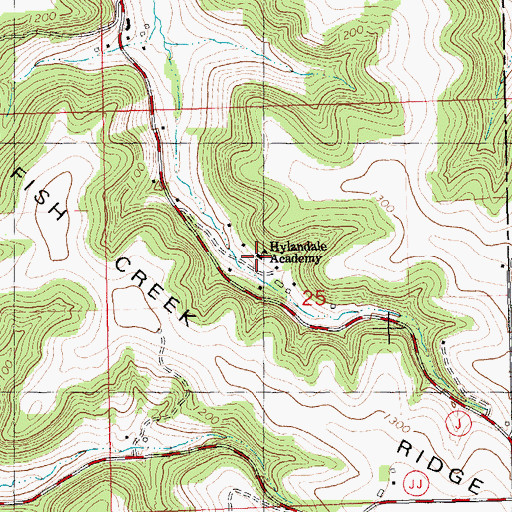 Topographic Map of Hylandale Church School, WI